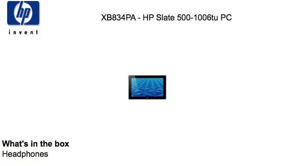 Tablet HP Slate 500