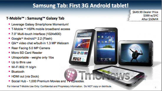 Samsung Galaxy Tab w T-Mobile