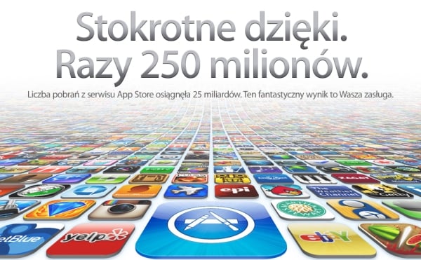 250 miliardów aplikacji app store