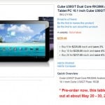 Cube U30GT: dwurdzeniowy procesor 1,6GHz i Android 4.0 za $230