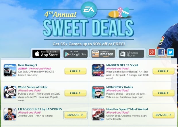EA obniża ceny gier na Androida i iOS z okazji Wielkanocy