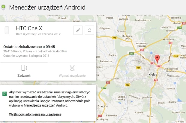 Menedżer urządzeń Android
