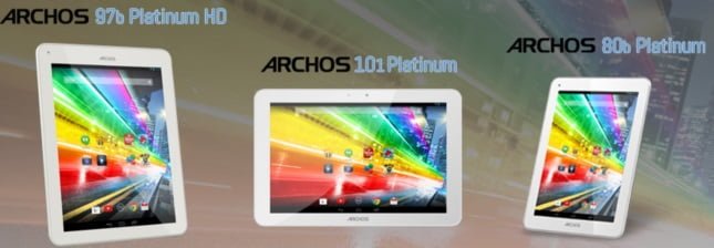 Archos 87b Platinum HD, 101 Platinum i 80b Platinum
