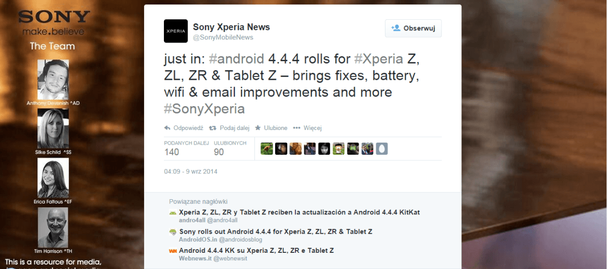 Aktualizacja_Xperia Tablet Z_4.4KitKat