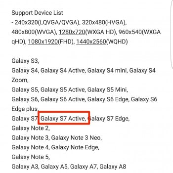 Samsung Galaxy S7 Active Samsung Level
