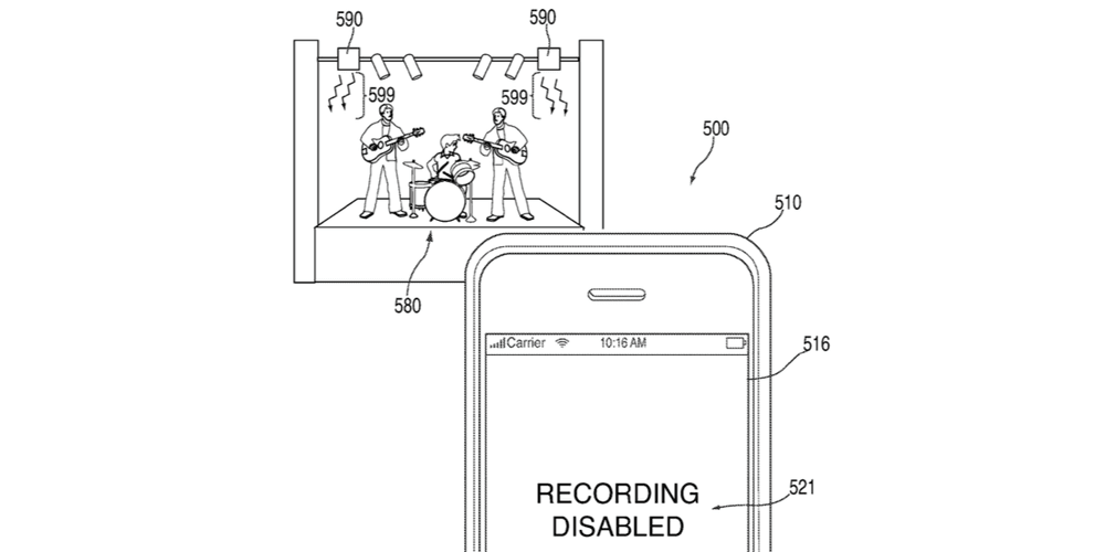 patent podczerwień apple