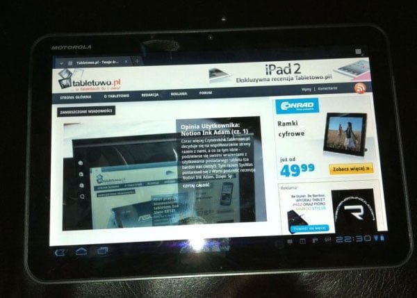 tablet motorola xoom android