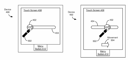 patent apple slide to unlock