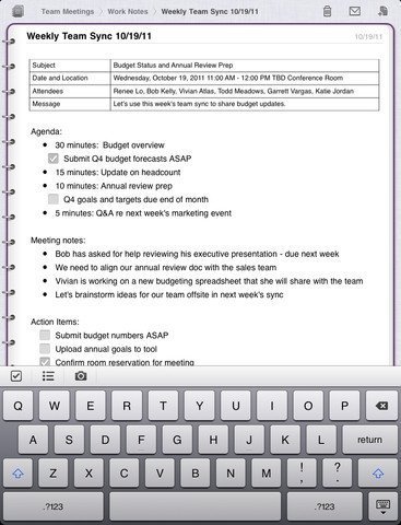 onenote ipad