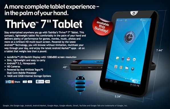 tablet toshiba thrive 7