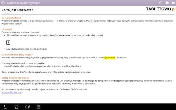 onenote mobile android