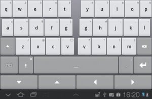 Thumb Keyboard - układ pionowy 1