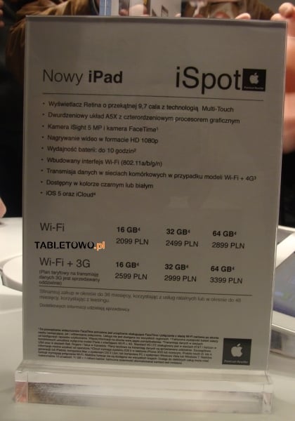 nowy ipad specyfikacja ispot