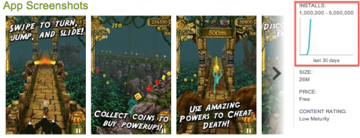 temple run milion pobrań