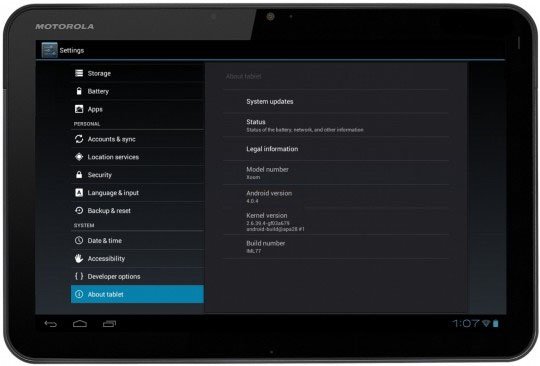 motorola xoom android 4.0.4