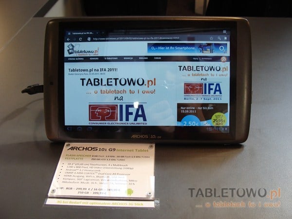 tablety archos 101 g9