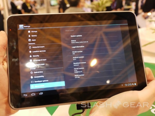 tablet zte v96