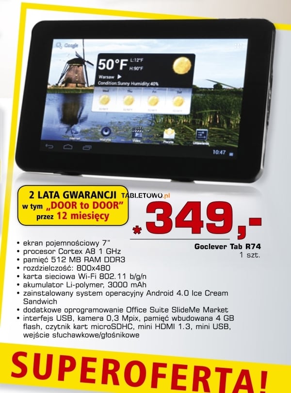 GoClever Tab R74 za 349 złotych w Netto