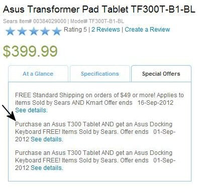 asus transformer pad 300