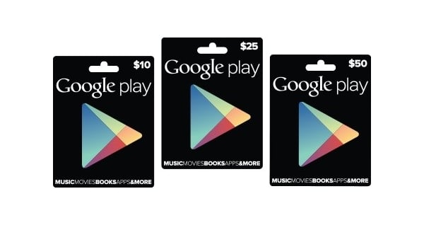 karty podarunkowe google play