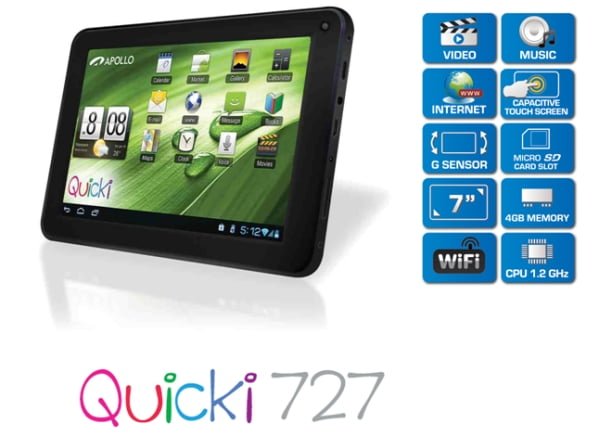 tablet apollo quicki 727