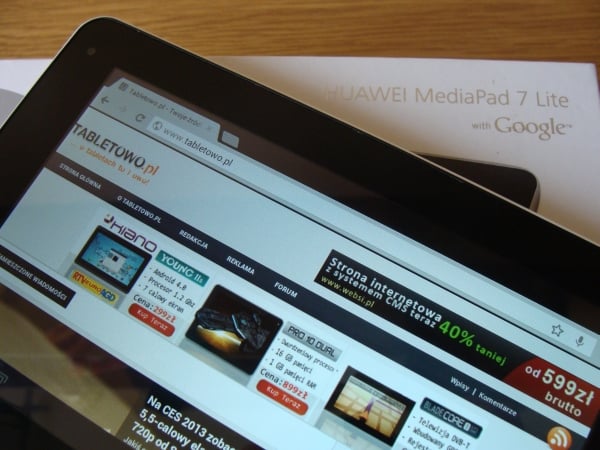 Recenzja tabletu Huawei MediaPad 7 Lite