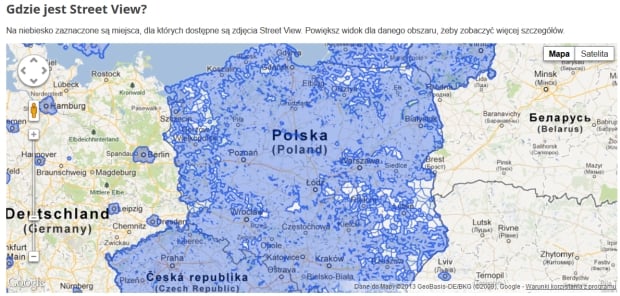 Prawie cała Polska w Street View