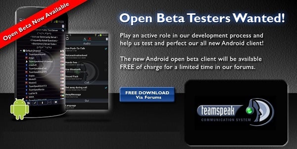 Teamspeak Open Beta na Androida