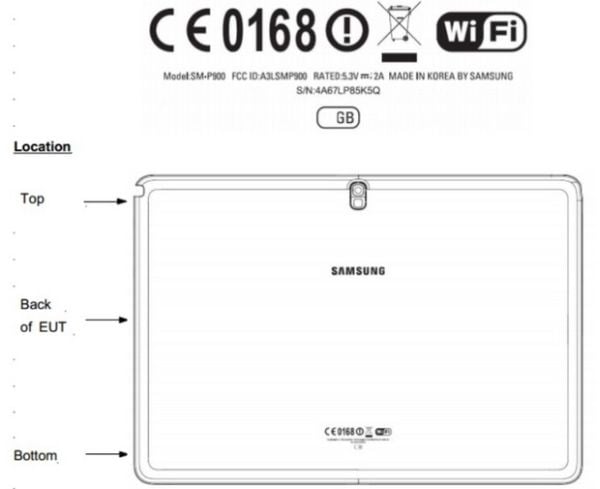 Samsung Galaxy Note 12.2 (SM-P900) w FCC