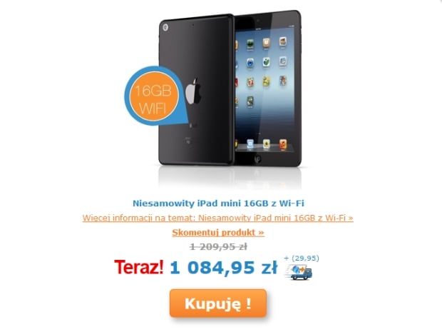Promocja: iPad mini 16GB WiFi za 1115 złotych na Ibood (bez Retiny)