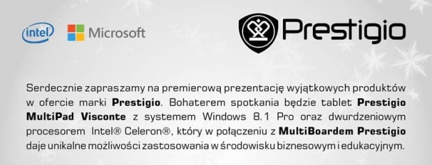 Prestigio MultiPad Visconte z Windows 8.1 Pro i procesorem Intel Celeron - premiera za tydzień