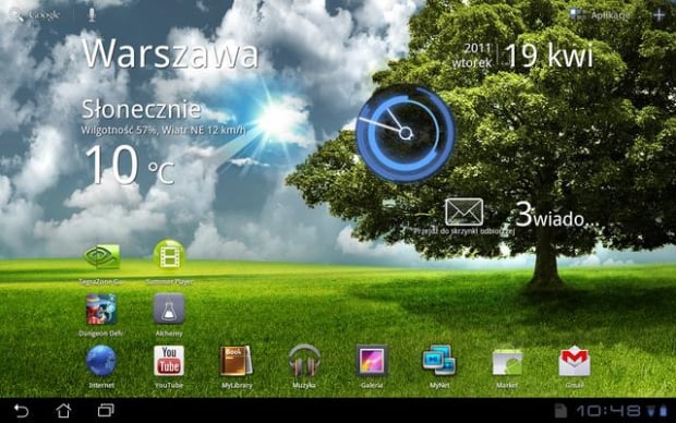 Android 3.0 wręcz emanował futurystycznym designem na tle konkurencji