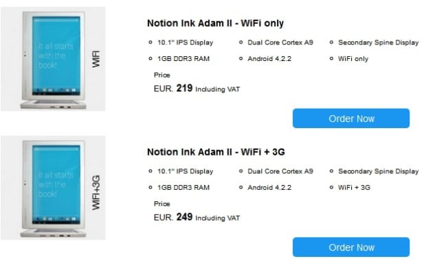 Notion Ink Adam II teraz również z wysyłką do Europy