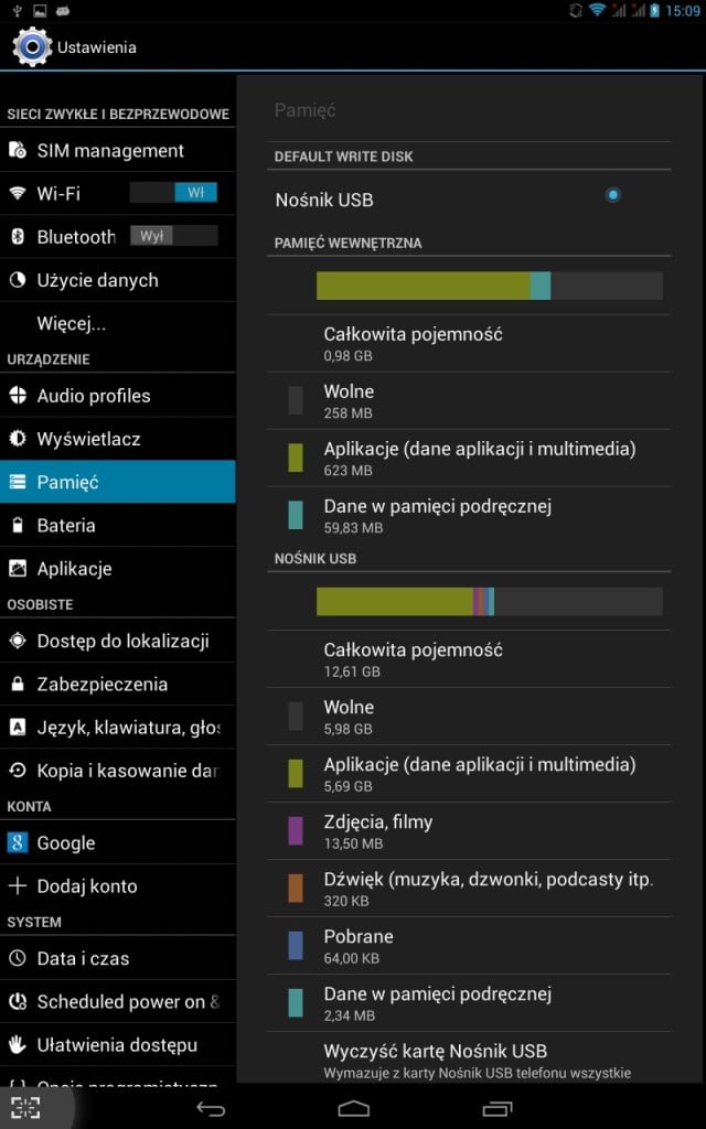 overmax-solution-10-II-3G-tabletowo-recenzja-pamięć