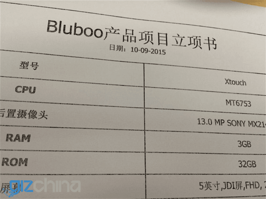 Bluboo Xtouch