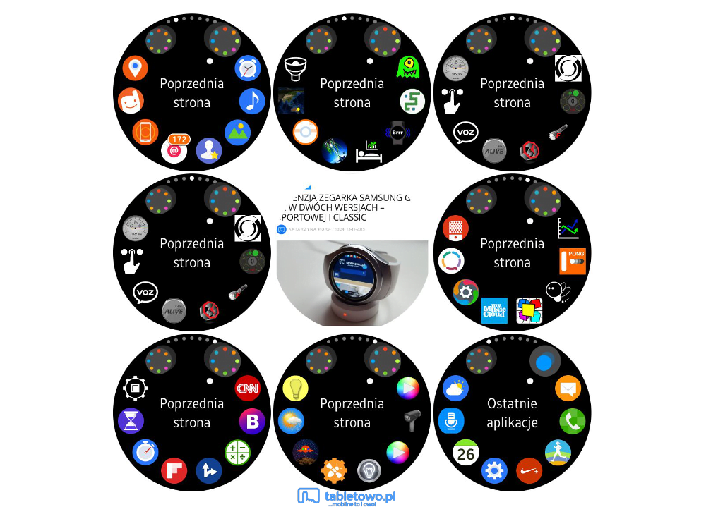 Prześwietlenie aplikacji Samsung Gear S2. Wszystko, co dotyczy oprogramowania najnowszego smartwatcha z jednym miejscu