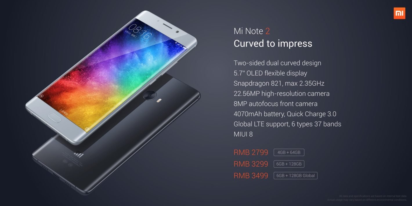 Xiaomi Mi Note 2 specyfikacja