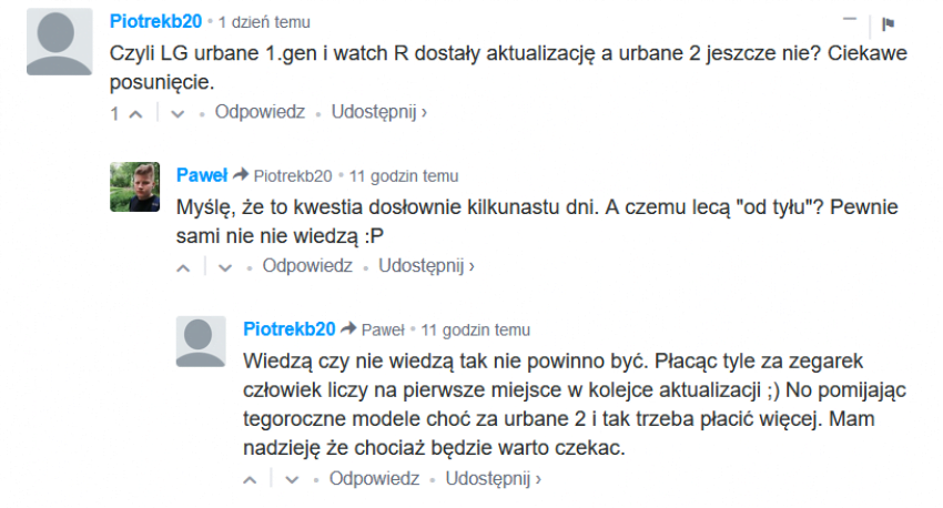 Komentarz dotyczący LG Watch Urbane 2nd edition