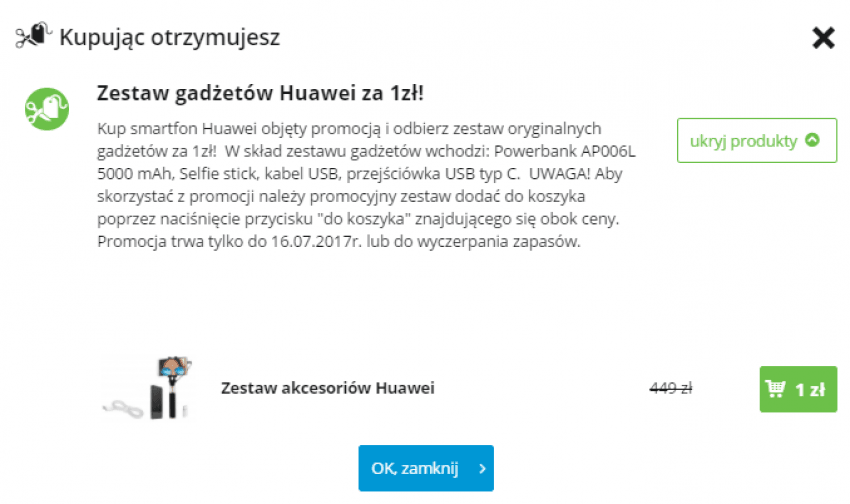 Huawei - zestaw akcesoriów