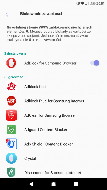 Adblock - Samsung Browser