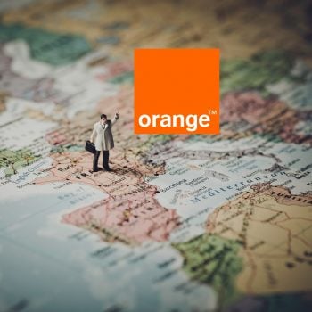 Europa mapa Orange logo