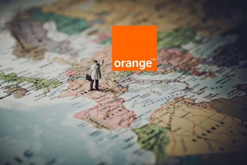 Europa mapa Orange logo