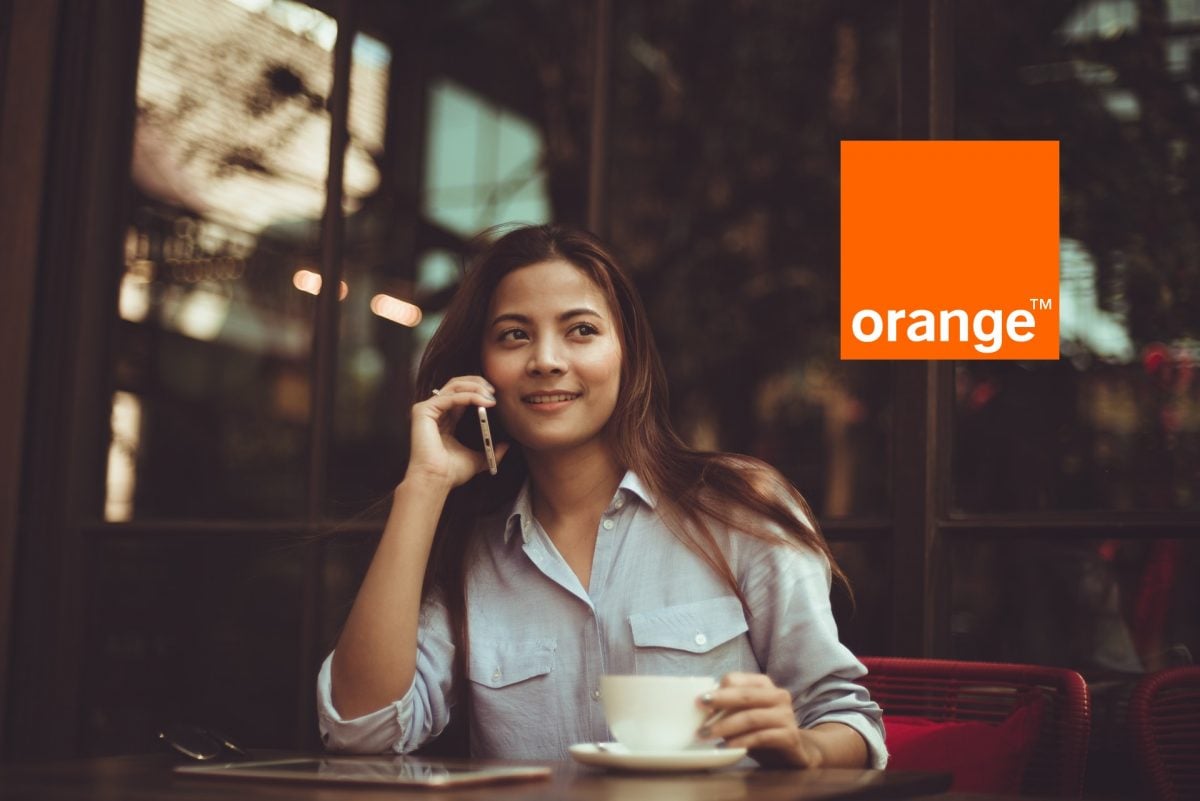 smartfon rozmowa Orange logo