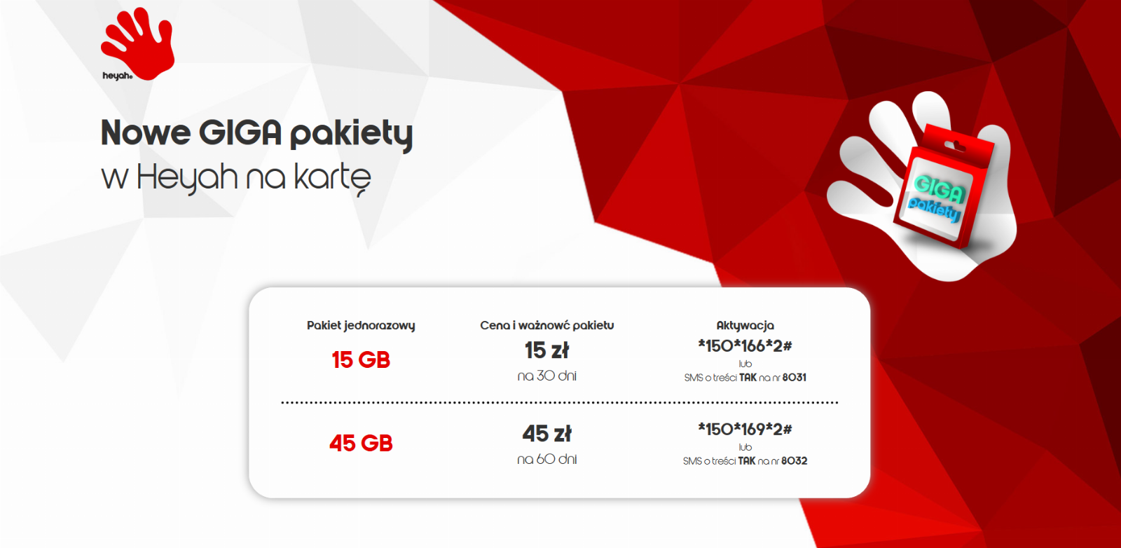 nowe pakiety internetowe w Heyah