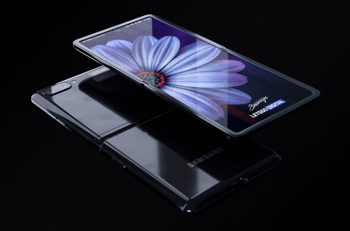 składany smartfon Samsung Galaxy Z Flip - render