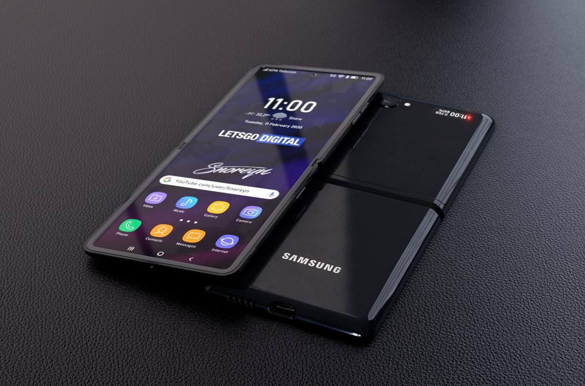 składany smartfon Samsung Galaxy Z Flip - render