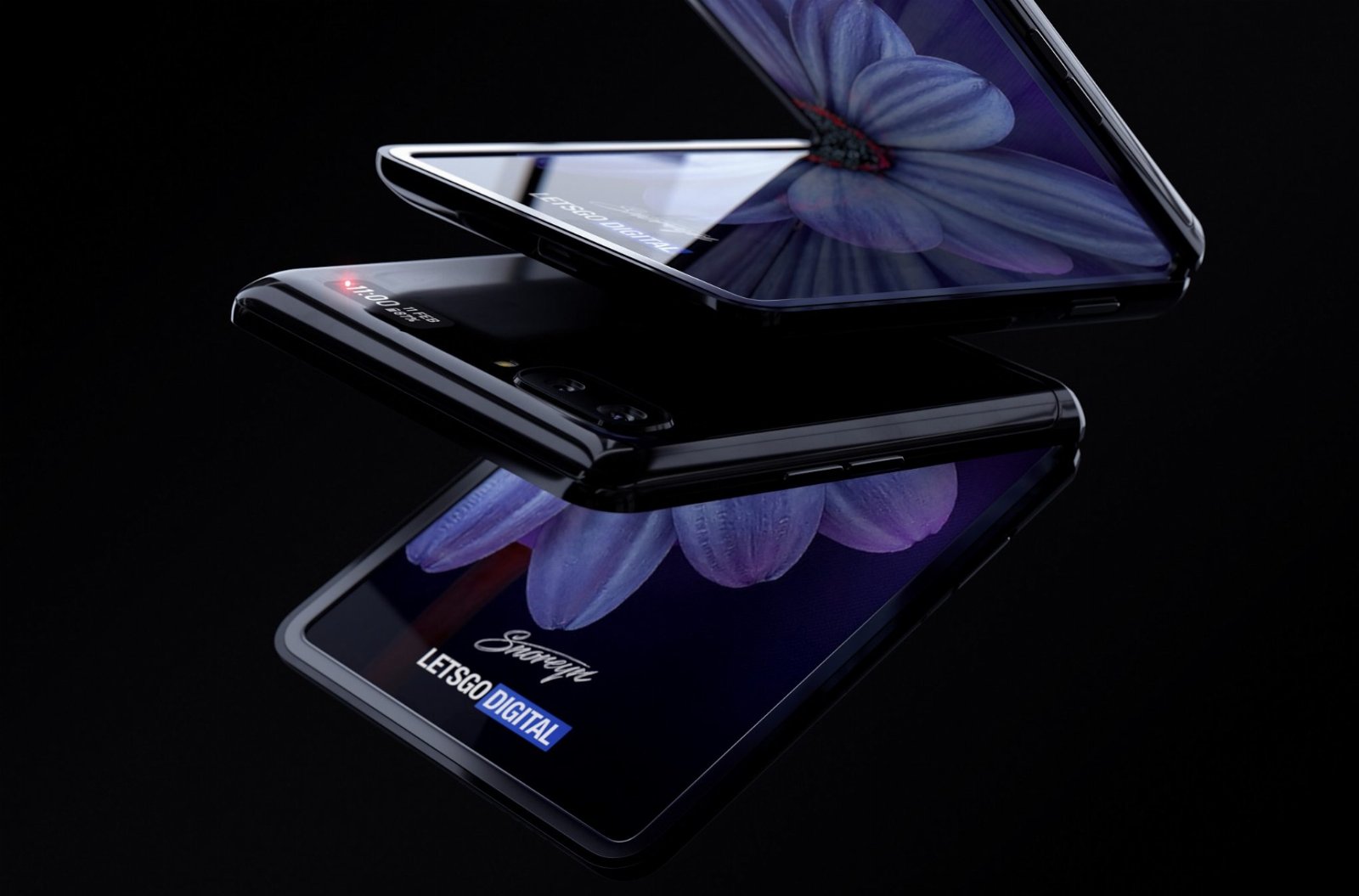 składany smartfon Samsung Galaxy Z Flip - render