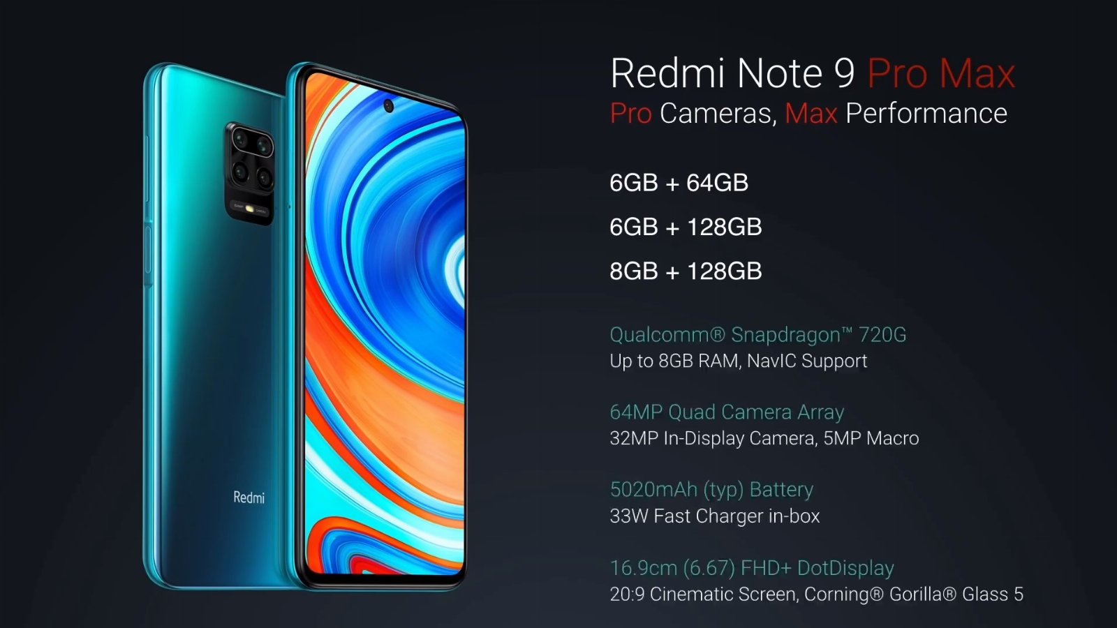 Redmi Note 9 Pro Max smartphone