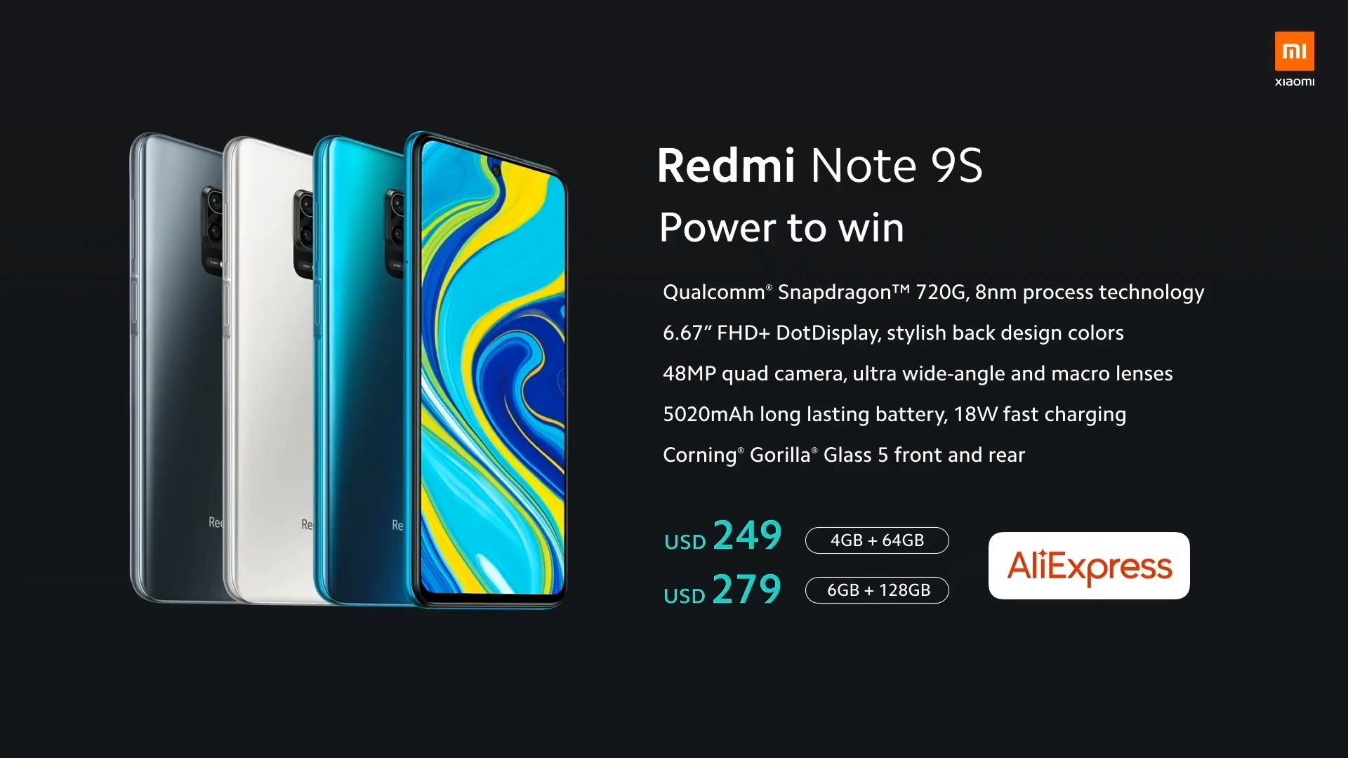 Redmi Note 9S smartphone price
