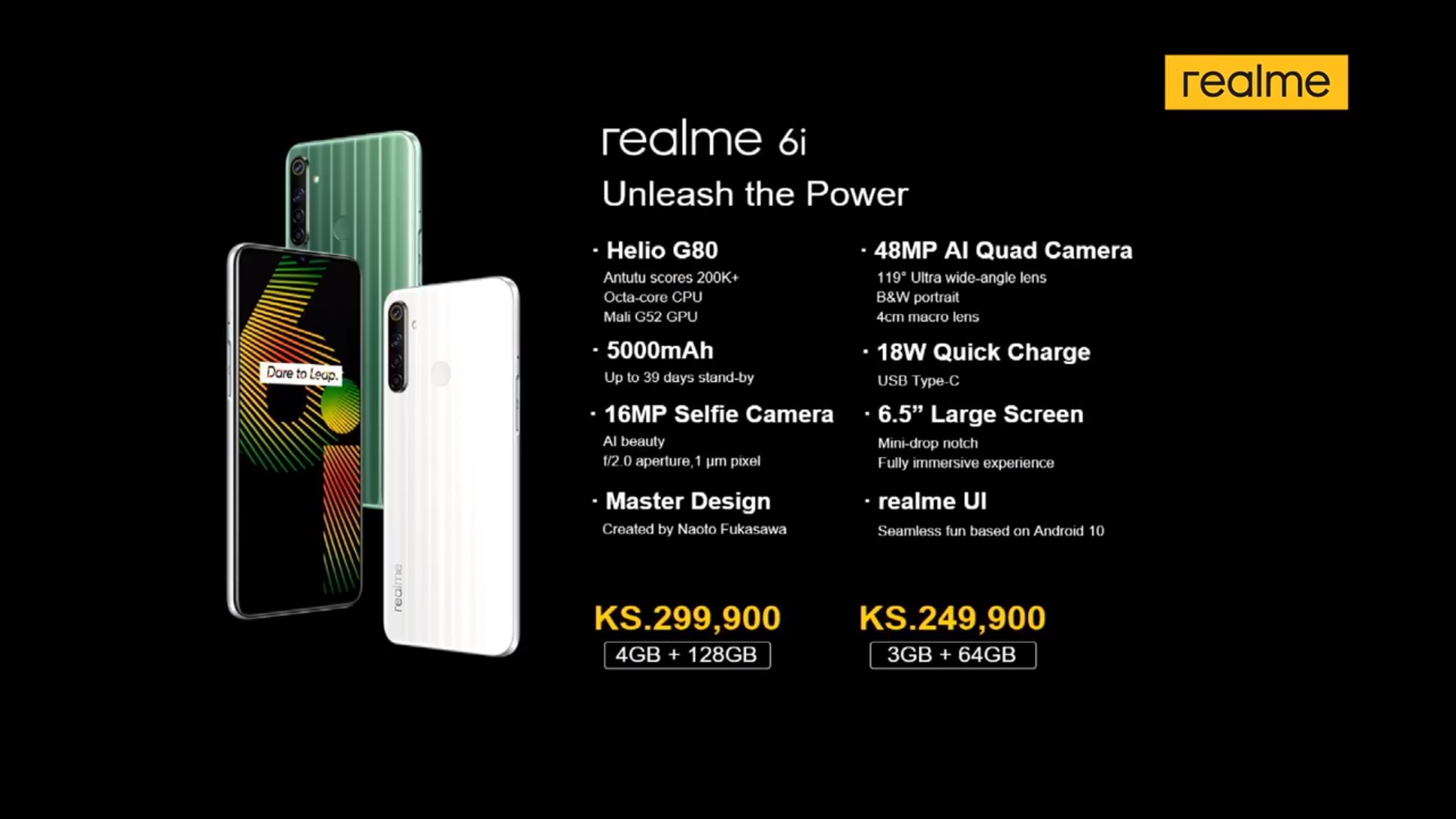 realme 6i smartphone